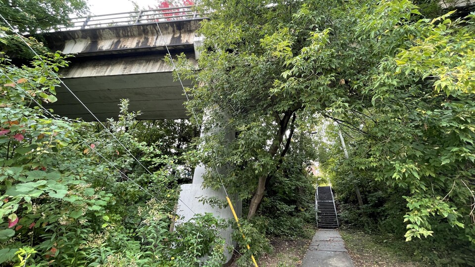 Le viaduc de la rue Wellington Sud.