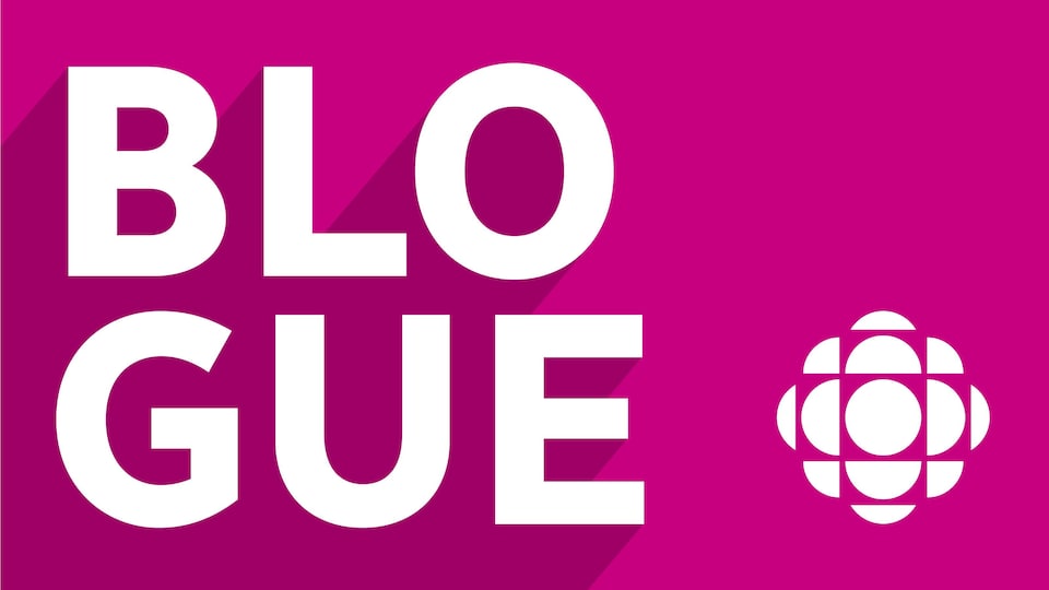Logo de Radio-Canada sur fond rose 