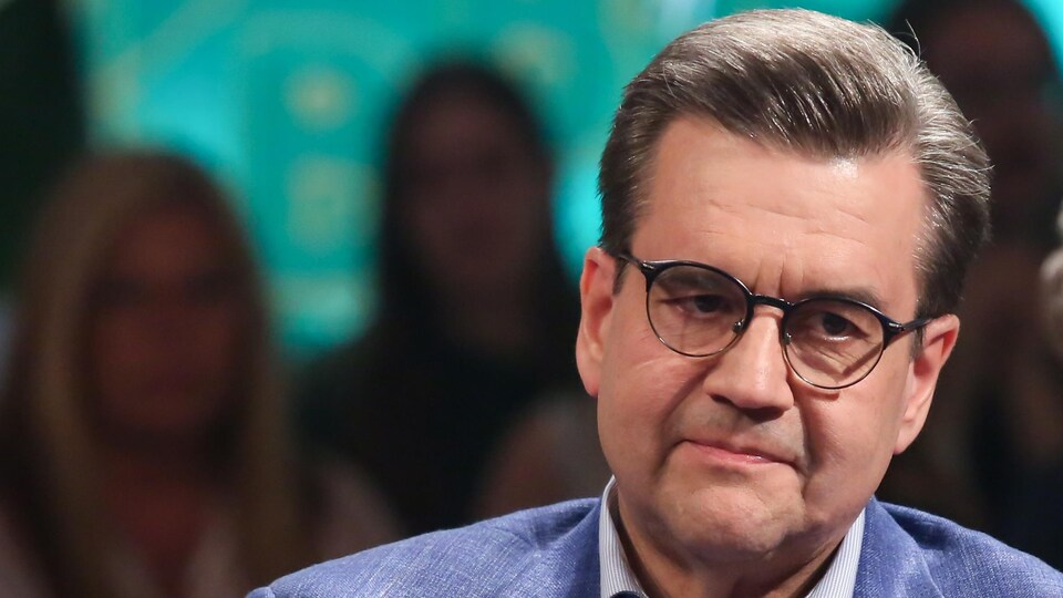 M. Coderre en entrevue à la télévision.
