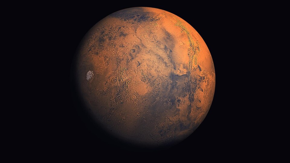 Une illustration de la planète Mars.
