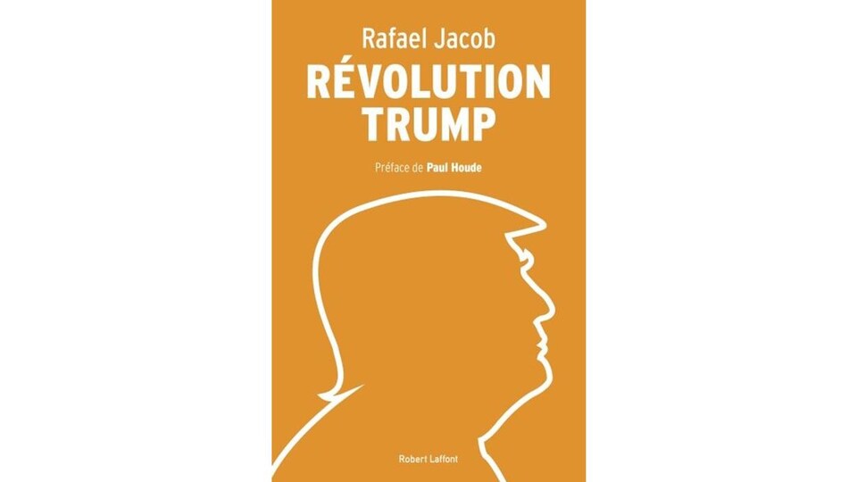 Un dessin de Donald Trump de profil.