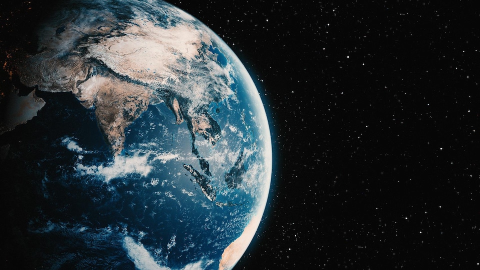Illustration artistique de la planète Terre.