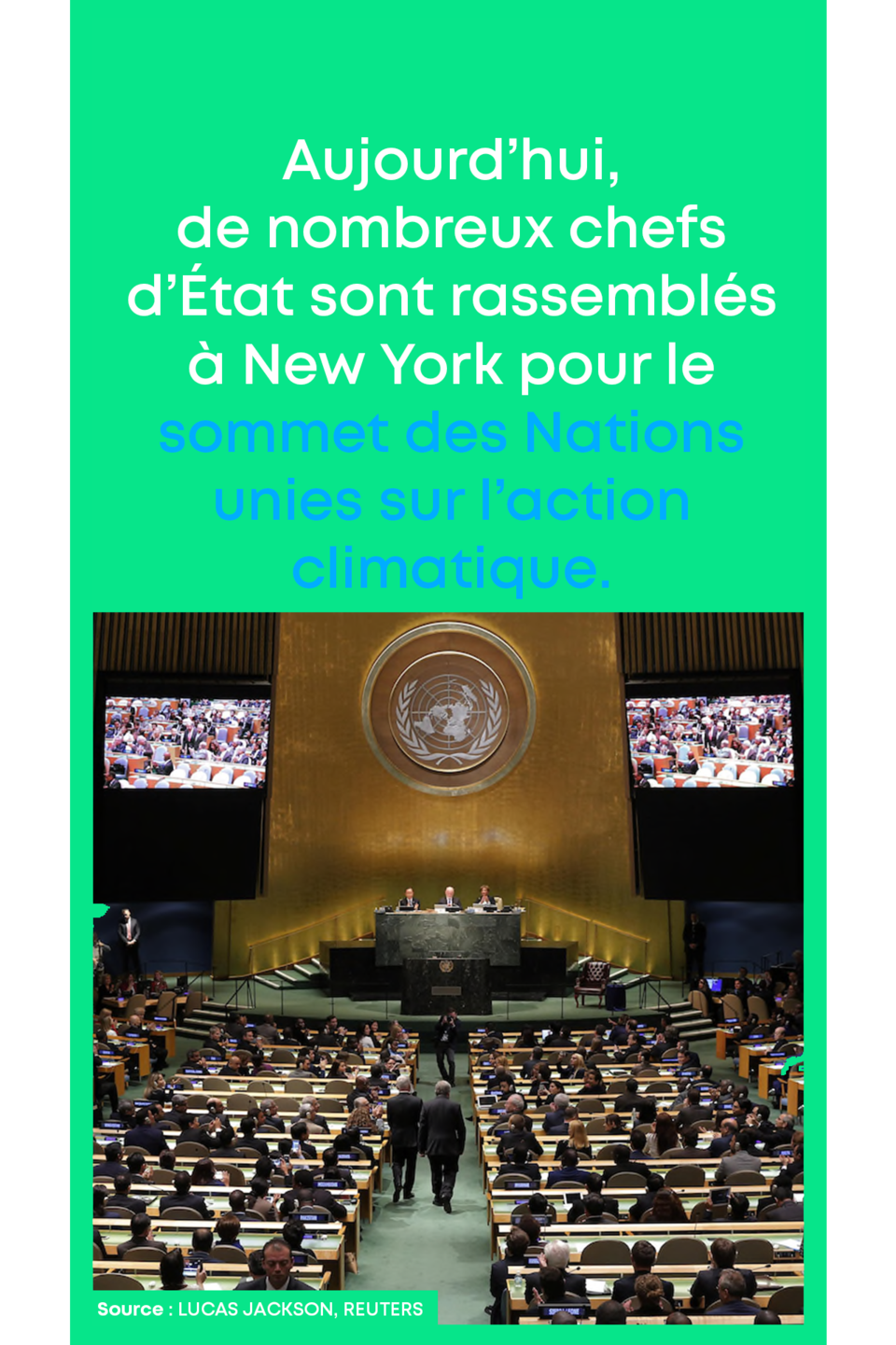 Les chefs d'états réunis à l'ONU.