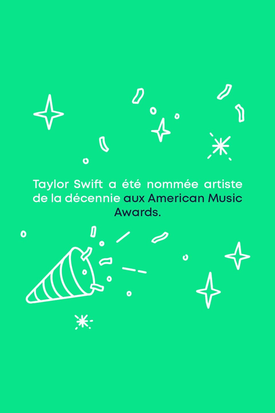 Taylor Swift a été nommée artiste de la décennie aux American Music Awards.