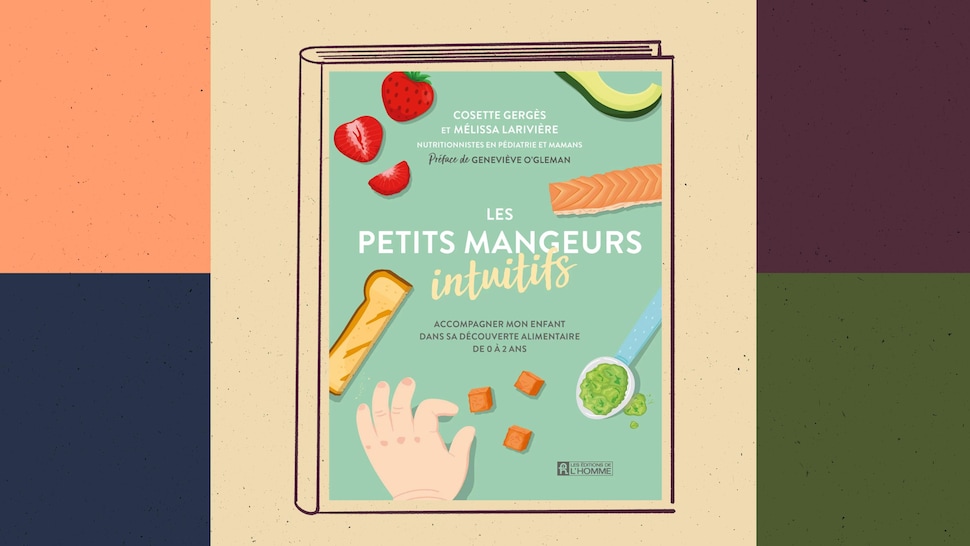 Le livre Les petits mangeurs intuitifs sur un fond coloré.