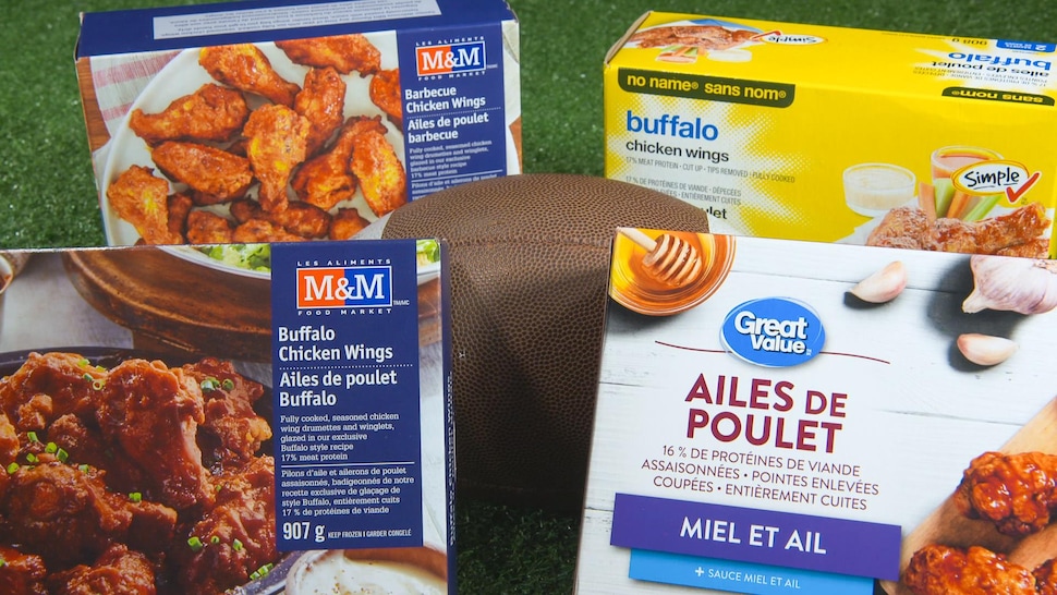 Great Value miel et ail, M&M barbecue et Buffalo et Sans nom Buffalo.