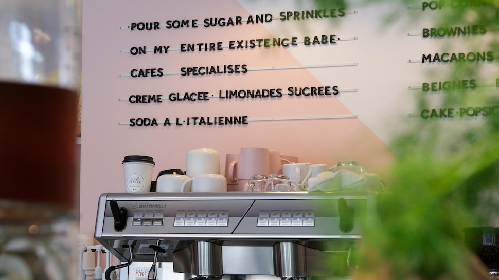 Le menu du café-boutique. 