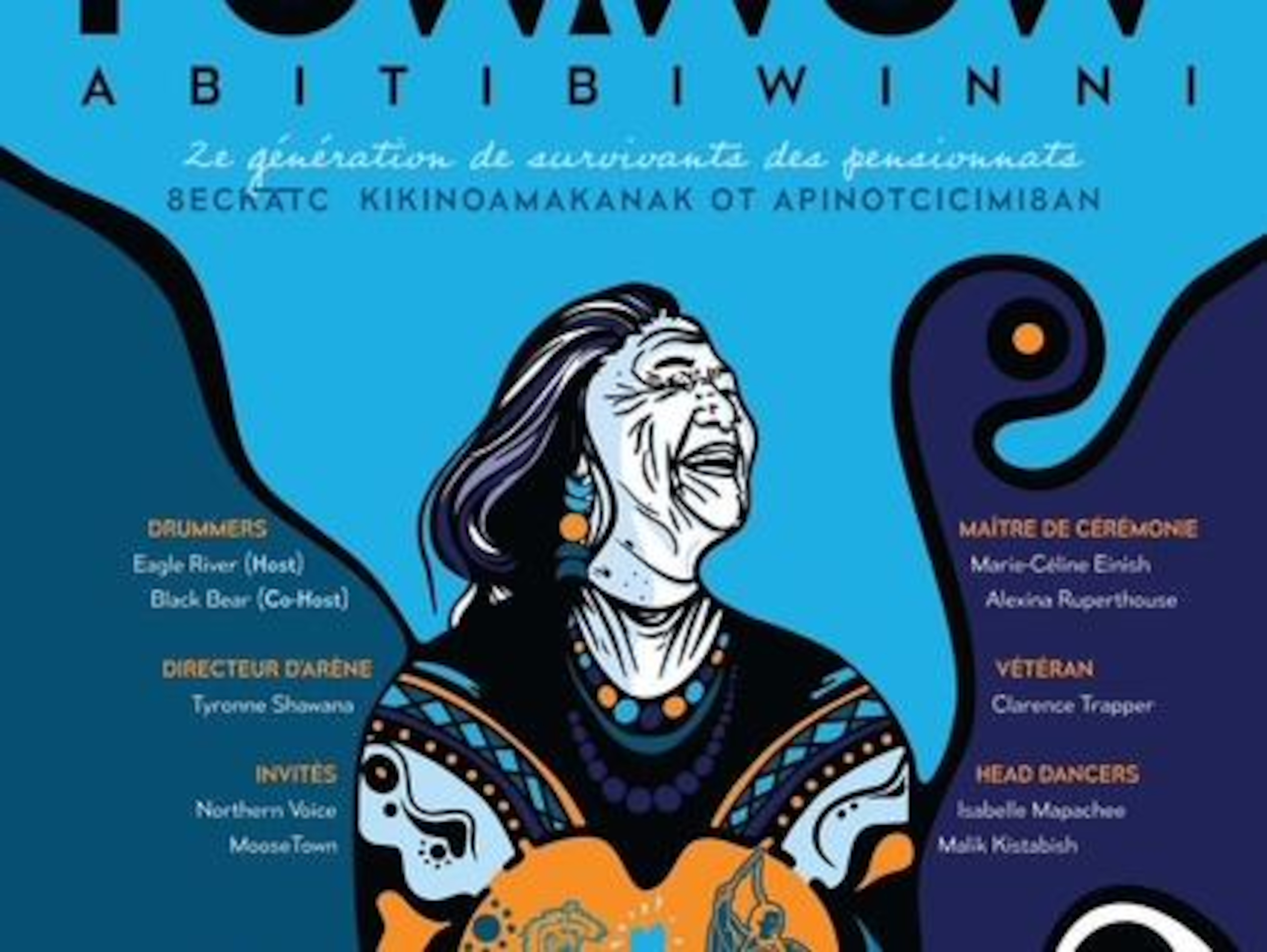 L'affiche du 11e l'affiche du pow-wow de Pikogan a été préparée par l'artiste Jenny Corriveau.  