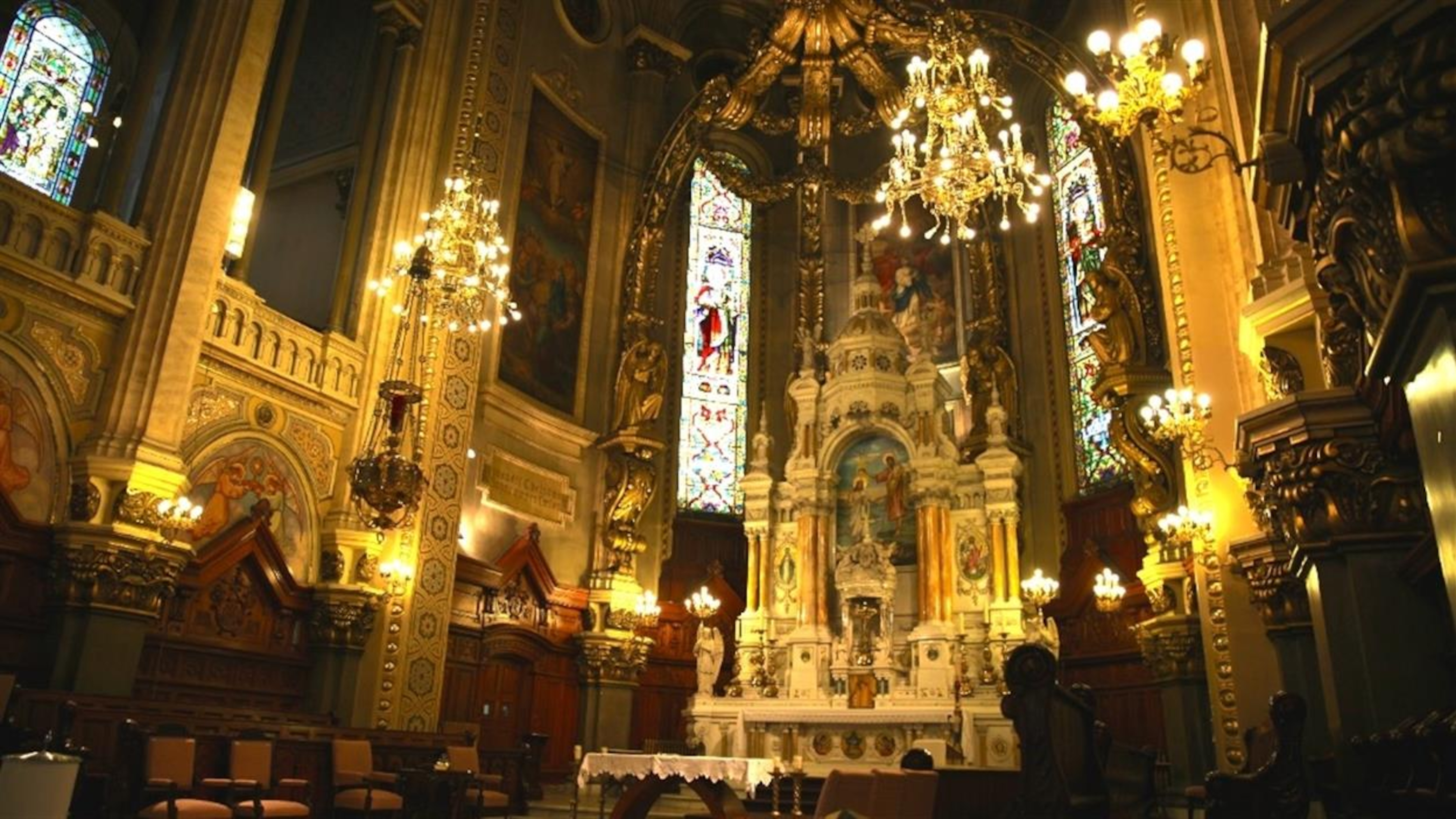 L'intérieur de l'église Saint-Jean-Baptiste de Québec.