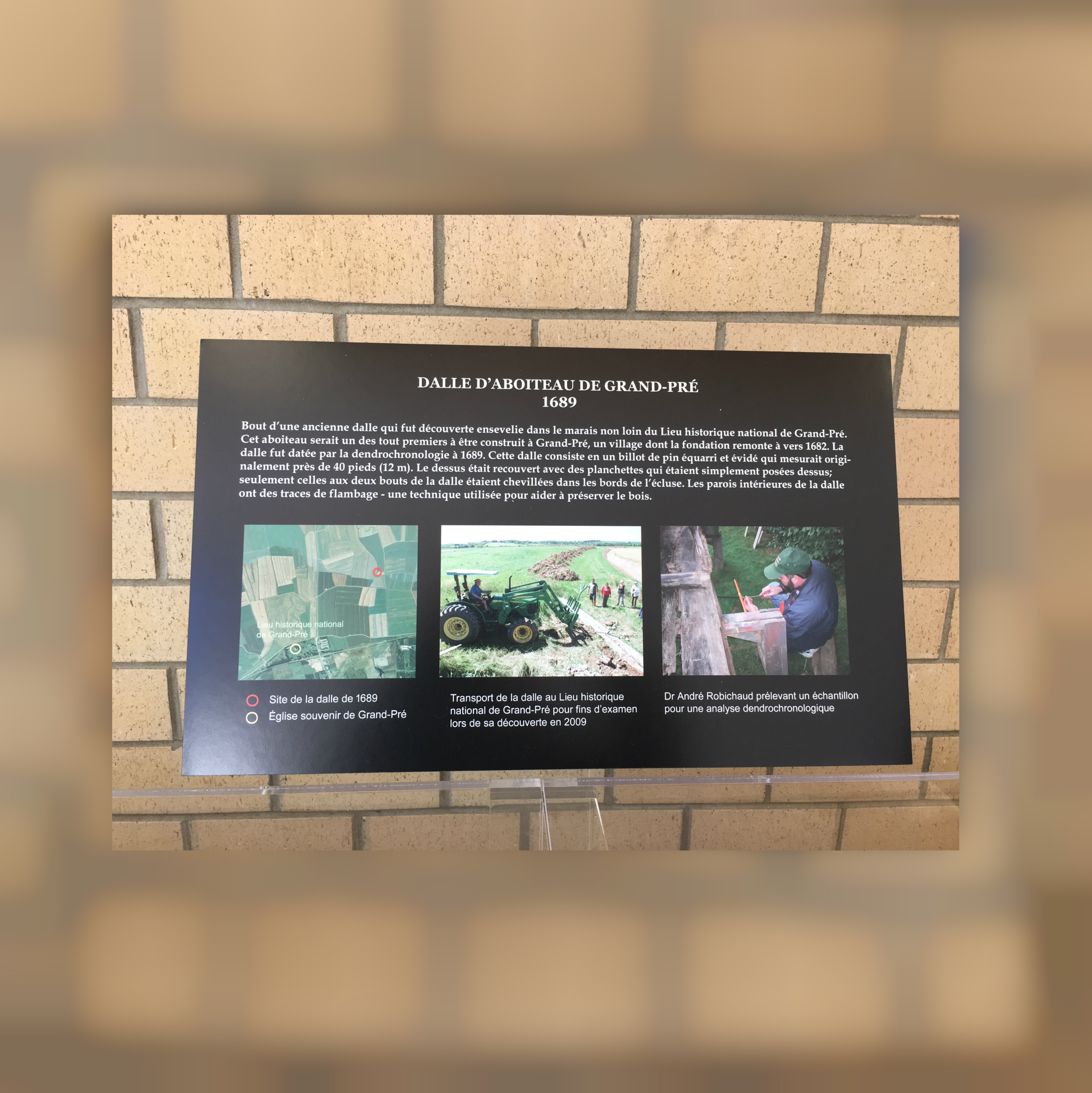 Grand dévoilement : une partie d'aboiteau datant de 1689 est