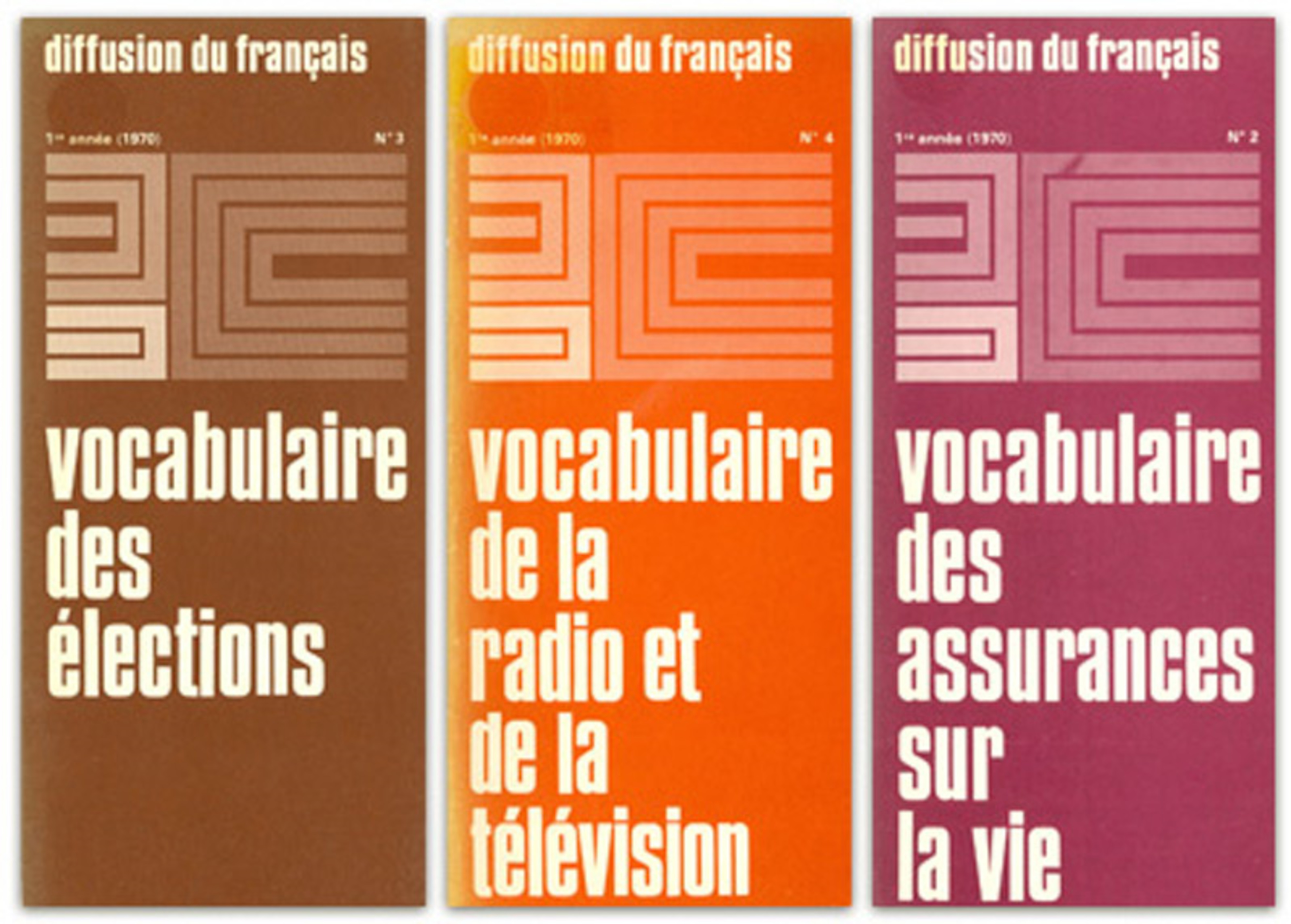 Trois publications des années 1970 de l'Office de la langue française.