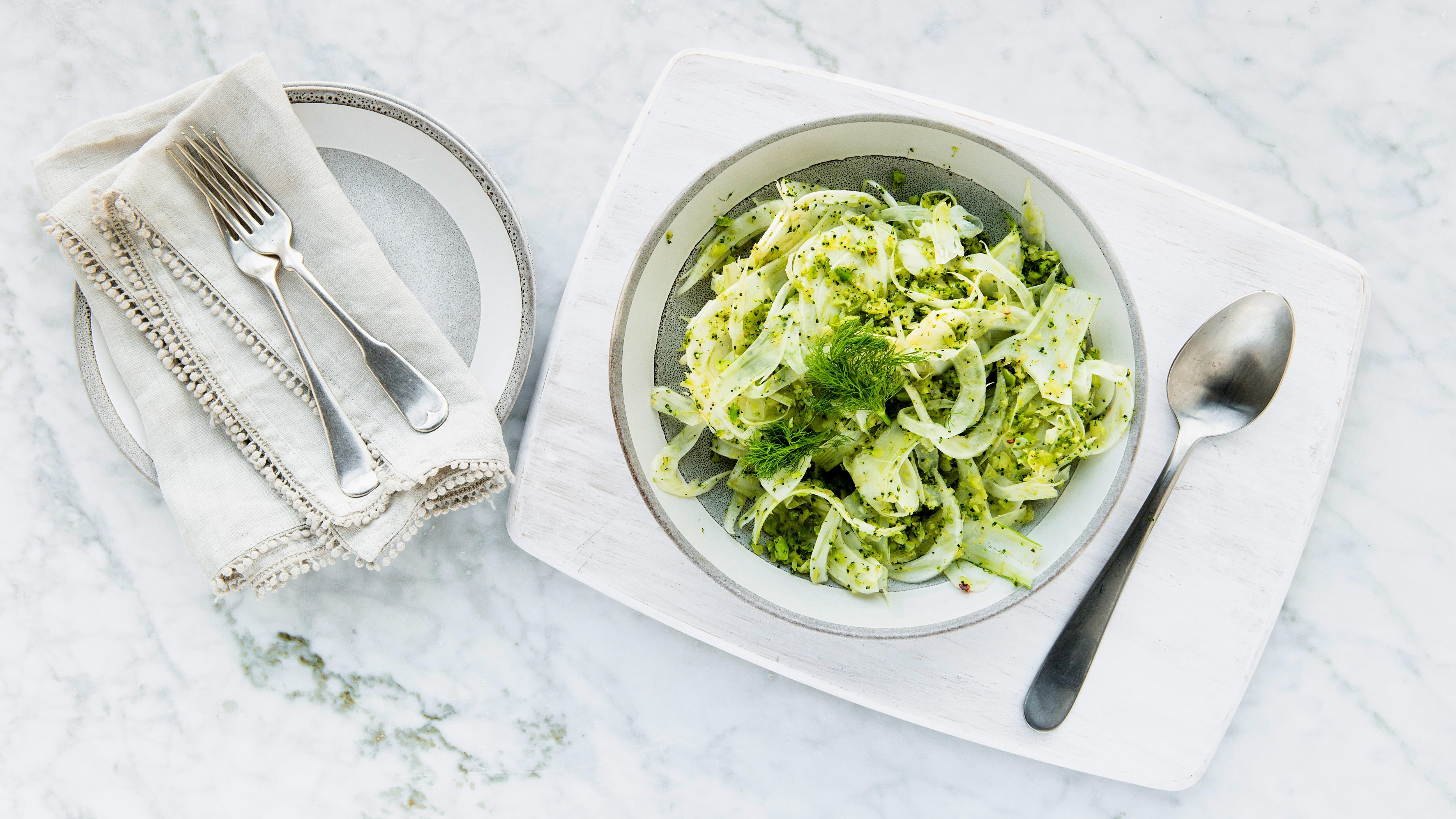 Recette de salade de fenouil à la courgette et feta