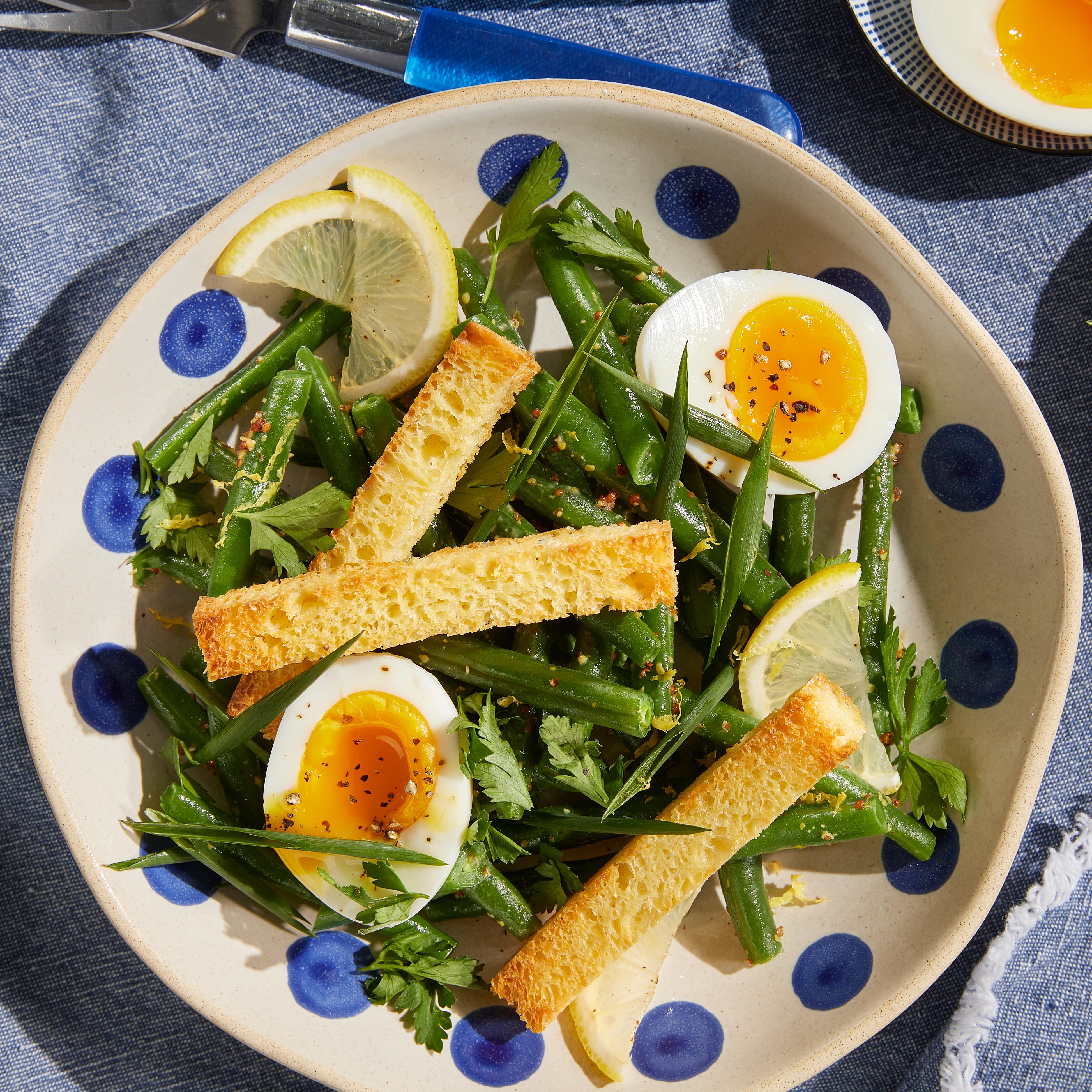 Salade de haricots verts au chèvre et aux noix - Recette