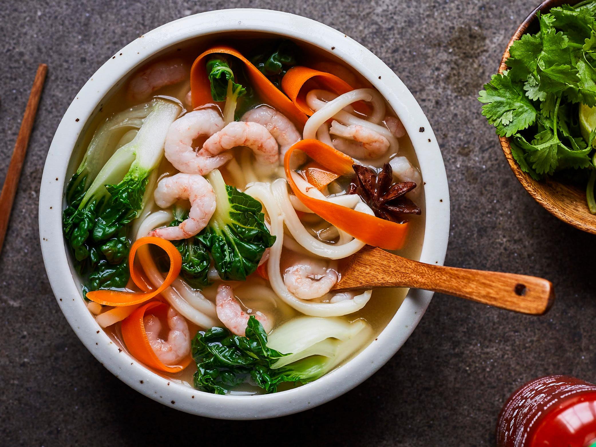 Soupe chinoise aux légumes et vermicelles - Cuisinez pour bébé