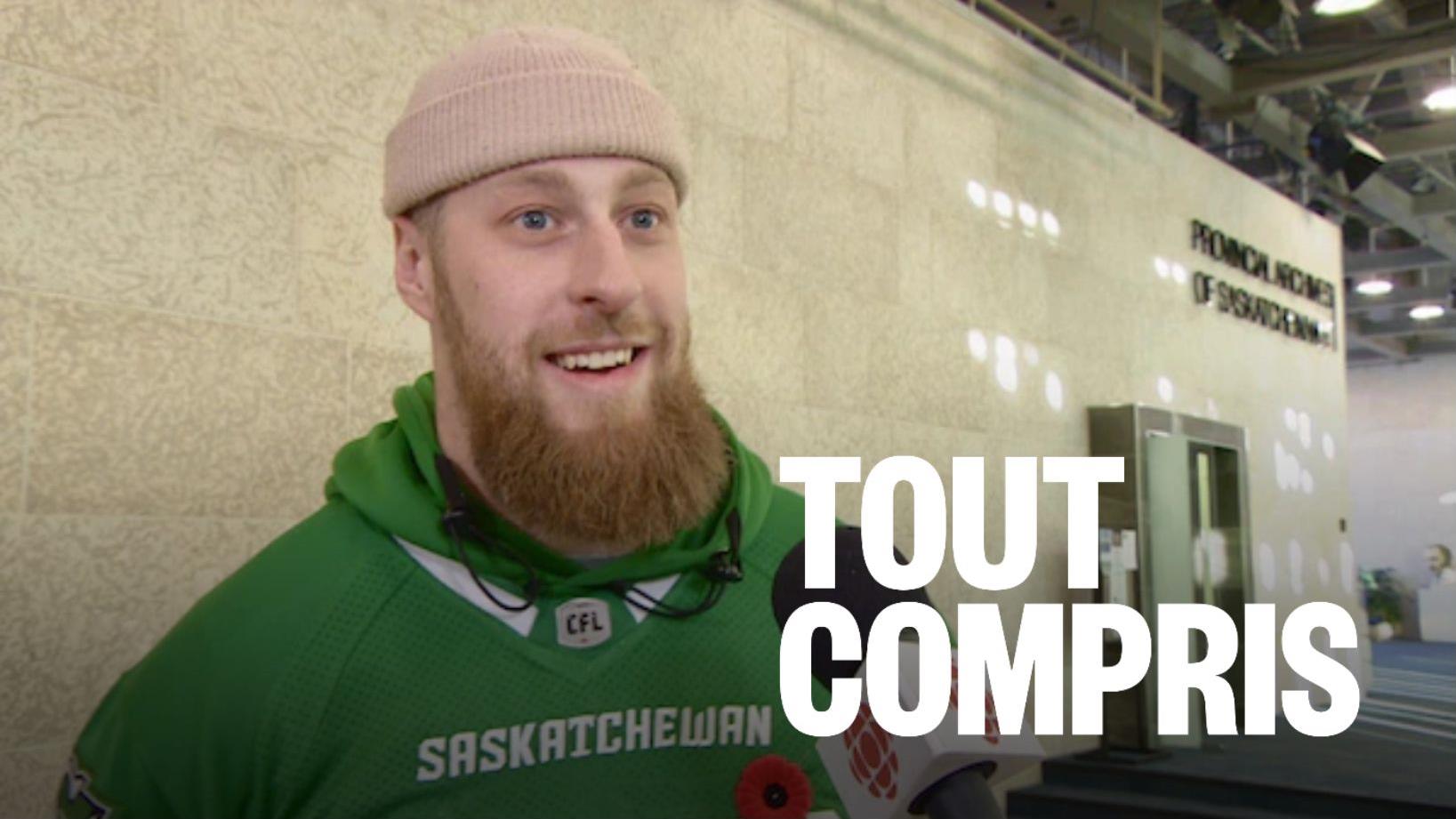 En préparation de la finale de l’Ouest avec les Roughriders de la Saskatchewan