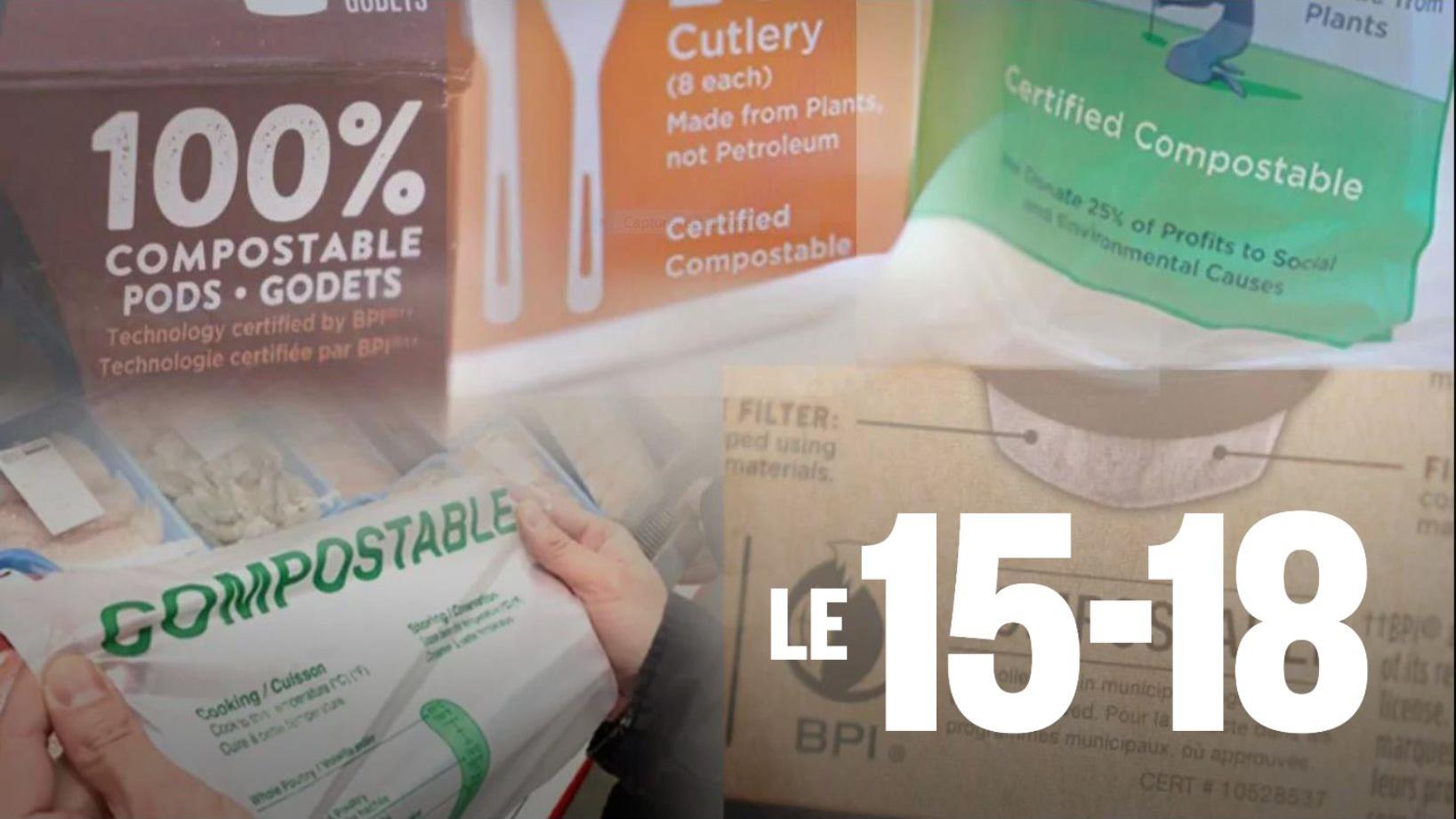 Attention aux produits annoncés comme compostables qui ne le sont pas