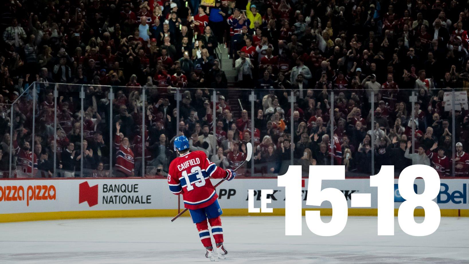 Pierre Houde transporté par le 50e but de Cole Caufield