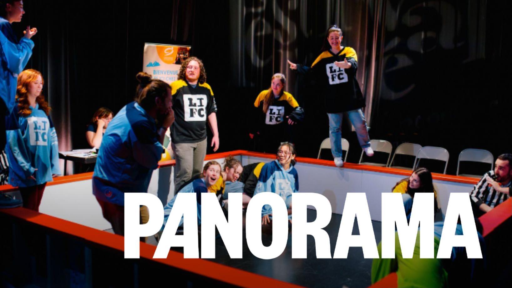 Panorama fait des jeux d’impro avec deux joueuses