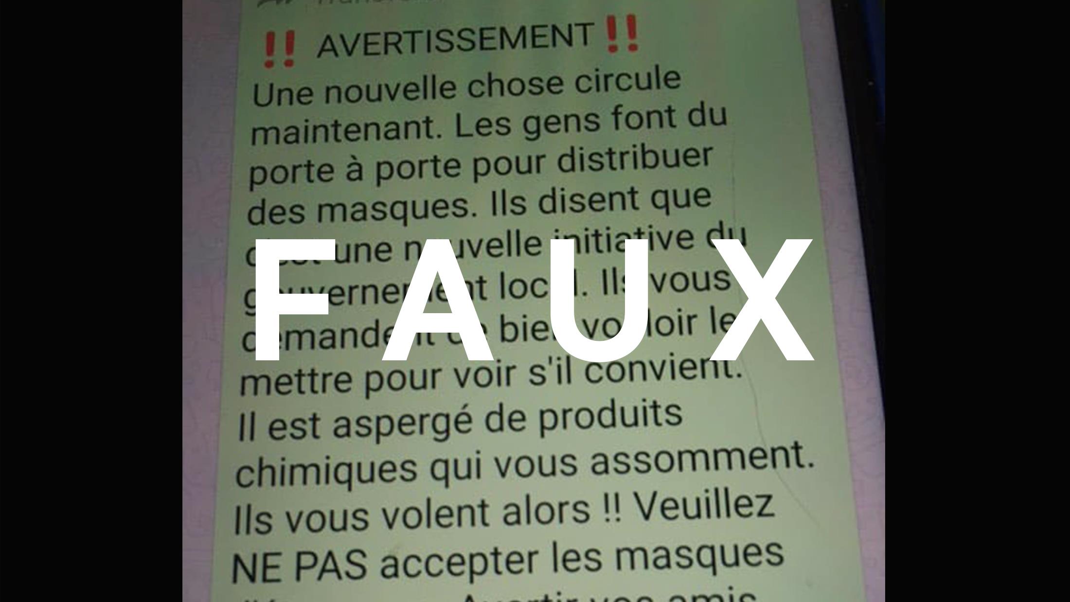 Image accompanying Des cambrioleurs distribuent des masques empoisonnés pour endormir les gens et les voler