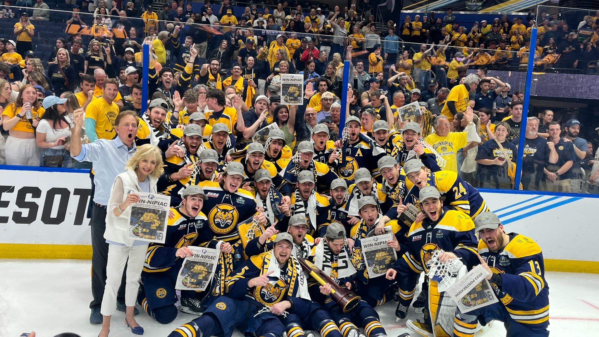 Un Sherbrookois aide les Bobcats de Quinnipiac a triomphé au Frozen Four
Un Sherbrookois aide les Bobcats de Quinnipiac a triomphé au Frozen Four