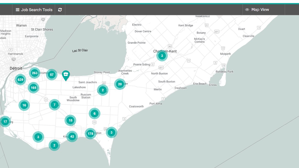 An interactive map to make your job search easier