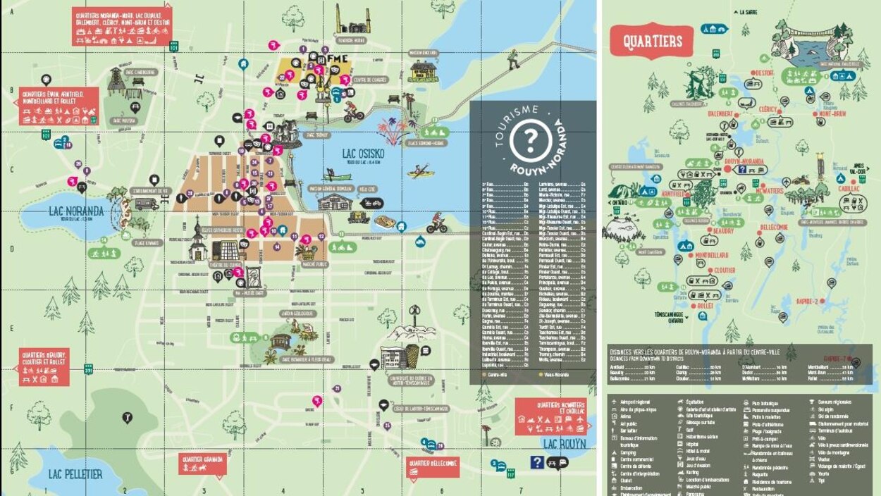 Tourisme RouynNoranda lance une nouvelle carte touristique RadioCanada