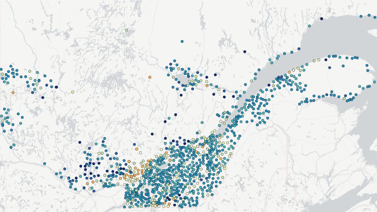 Le Nombre De Chalets Recule Au Quebec Voyez Ou En Carte Les Cartes Week End Radio Canada Ca