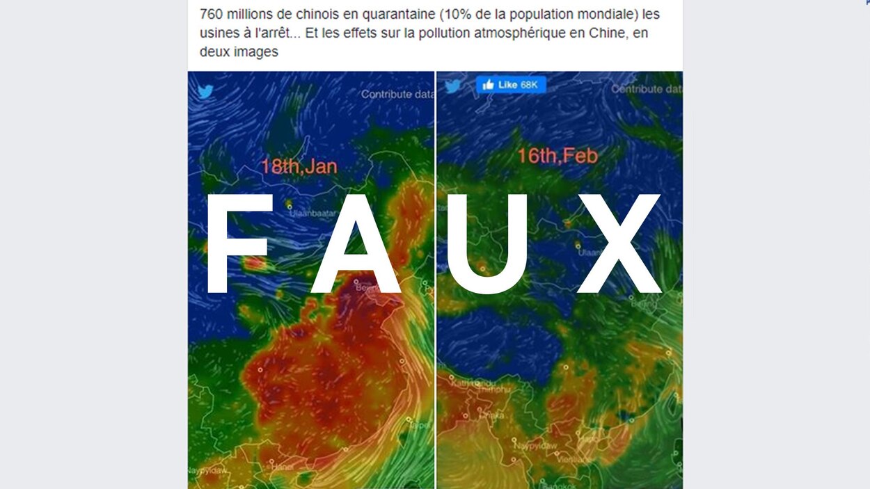 Image accompanying Le niveau de pollution atmosphérique en Chine aurait baissé de façon importante depuis le début de la crise du coronavirus
