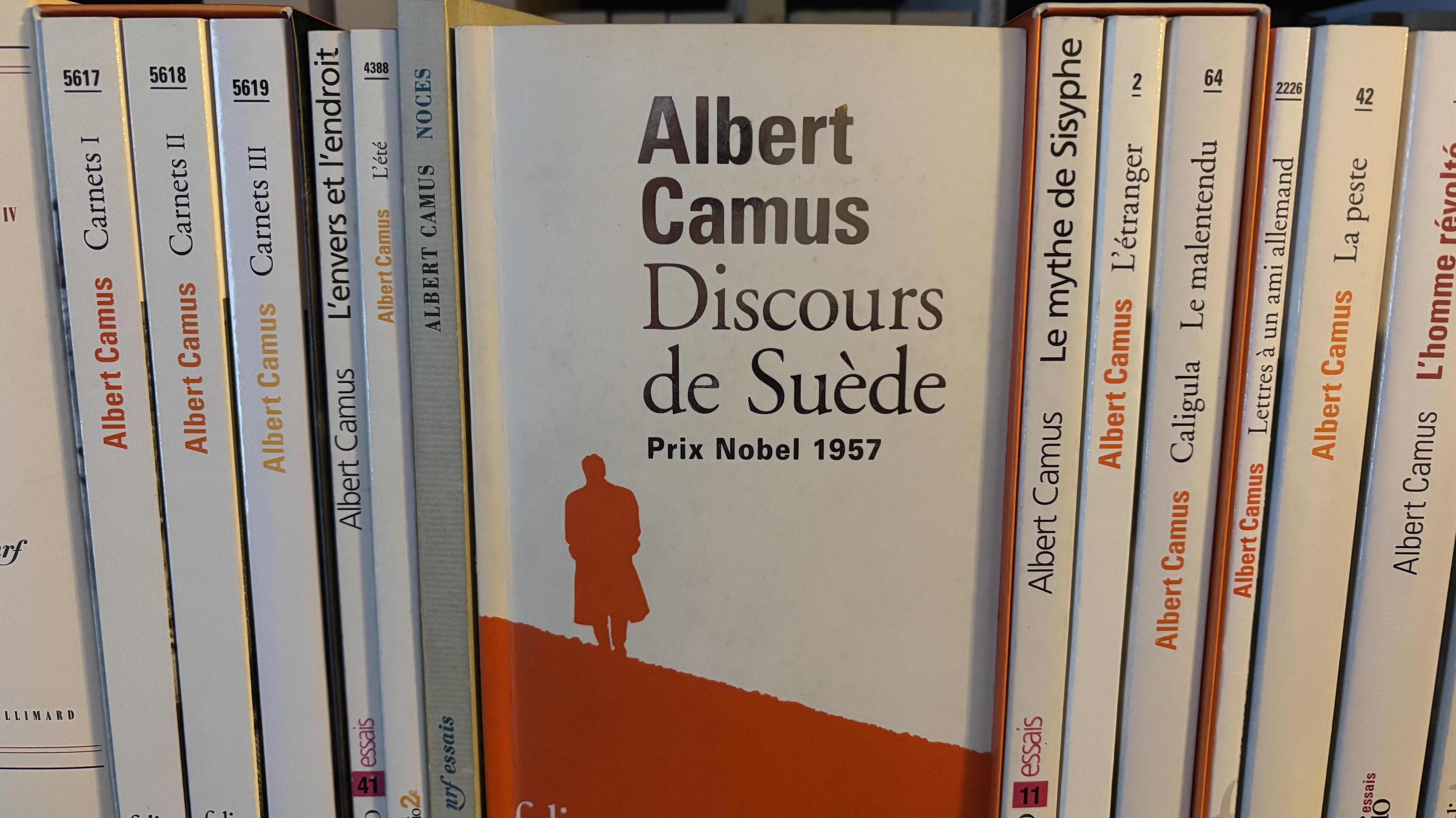Chronique littérature avec Félix Morin : Discours de Suède d’Albert Camus