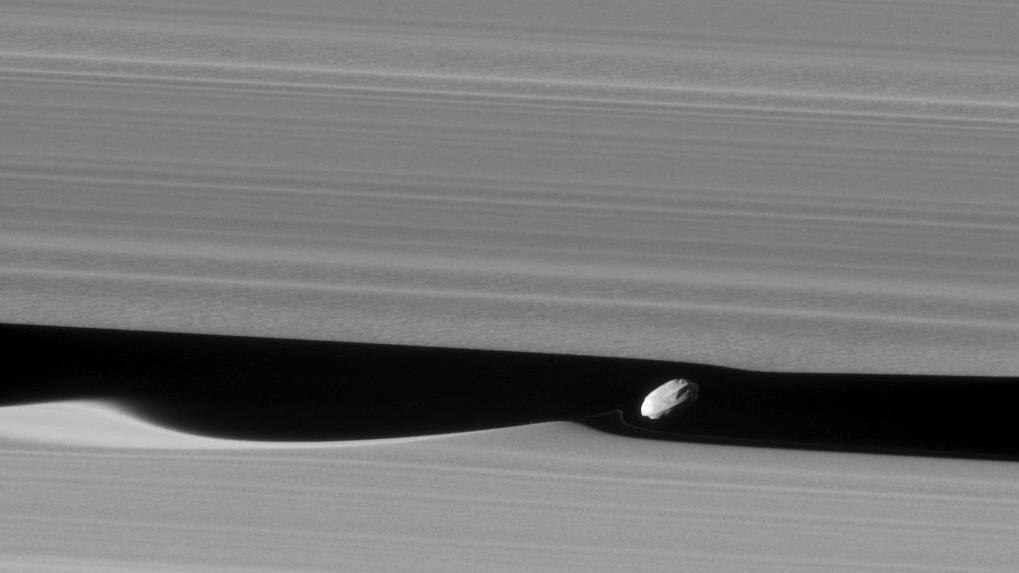 La petite lune Daphnis fait des vagues dans la division de Keeler