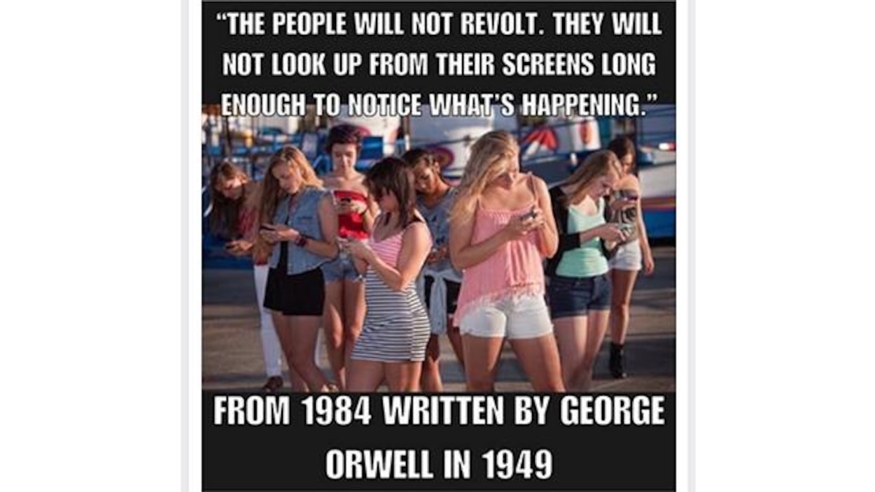 Non George Orwell N A Pas Predit En 1949 L Avenement Des Telephones Mobiles Radio Canada Ca