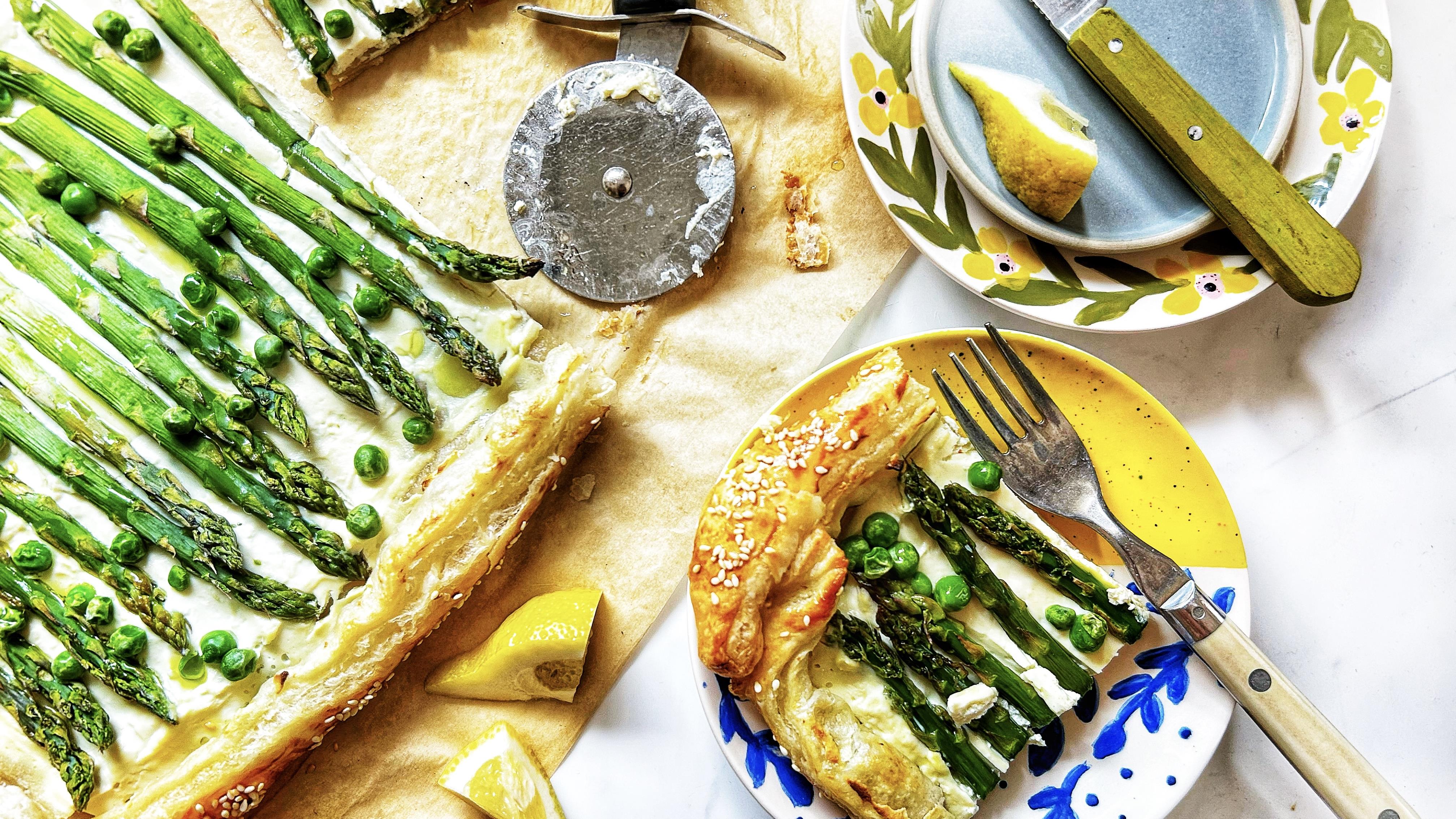 Premières saveurs du printemps : tarte aux asperges