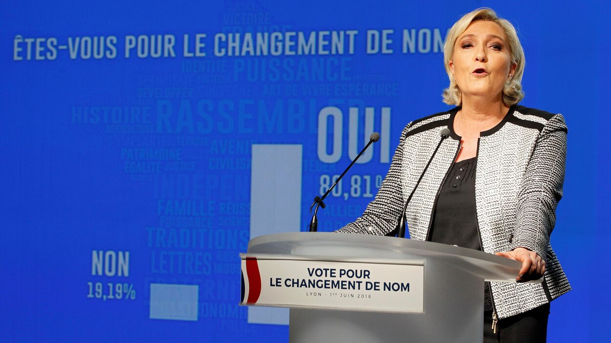 France le Front national devient le Rassemblement national RadioCanada