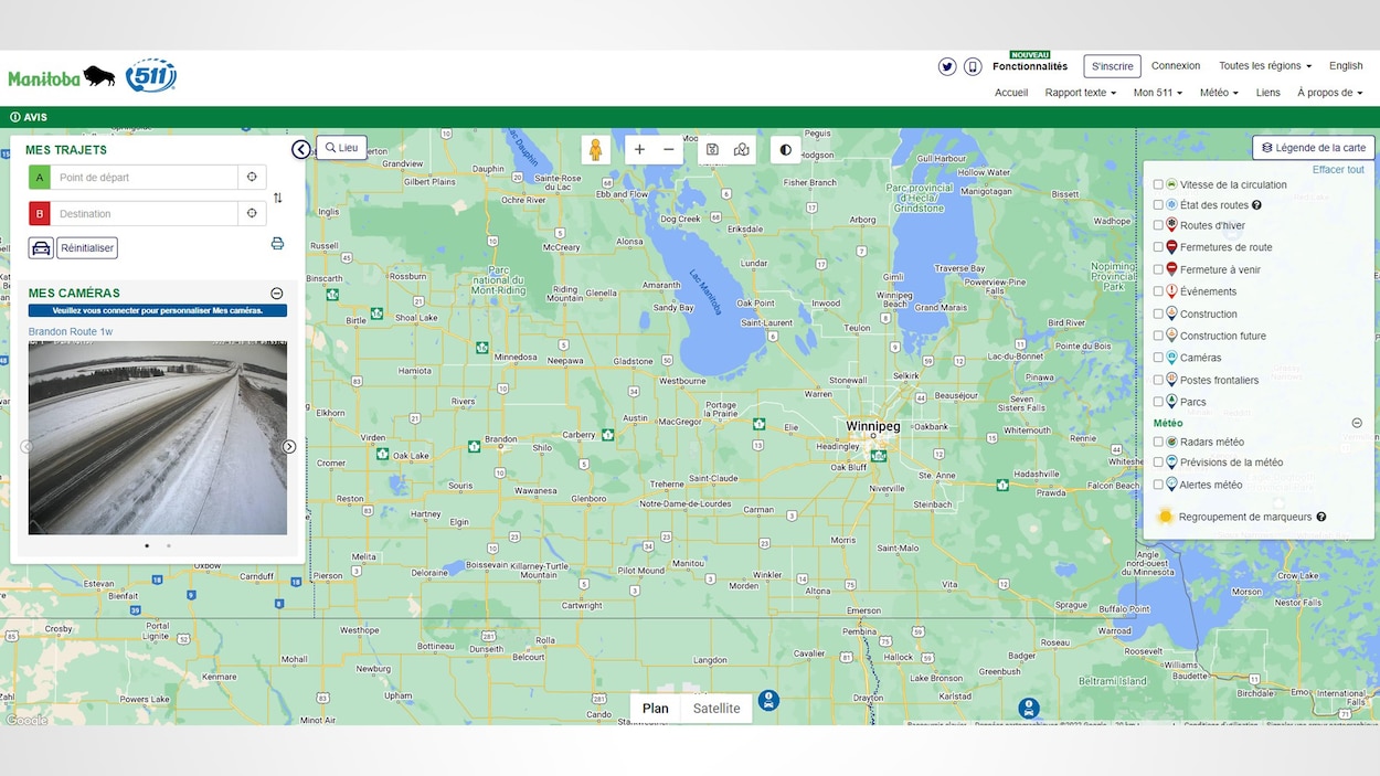 Nouvelle version du service d’information sur les conditions routières