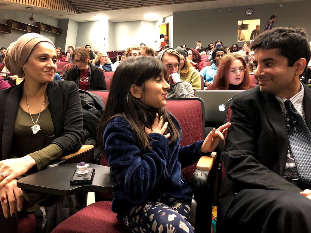 Ayaz Virji, his wife, Musarrat, and, in the center, their daughter Maya