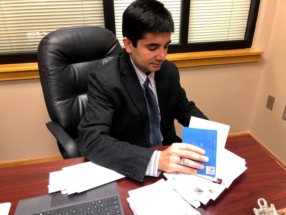 Ayaz Virji receives many letters of encouragement.