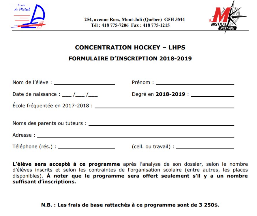 La Présentation Du Nouveau Programme Hockey-études De Rimouski Devancée ...