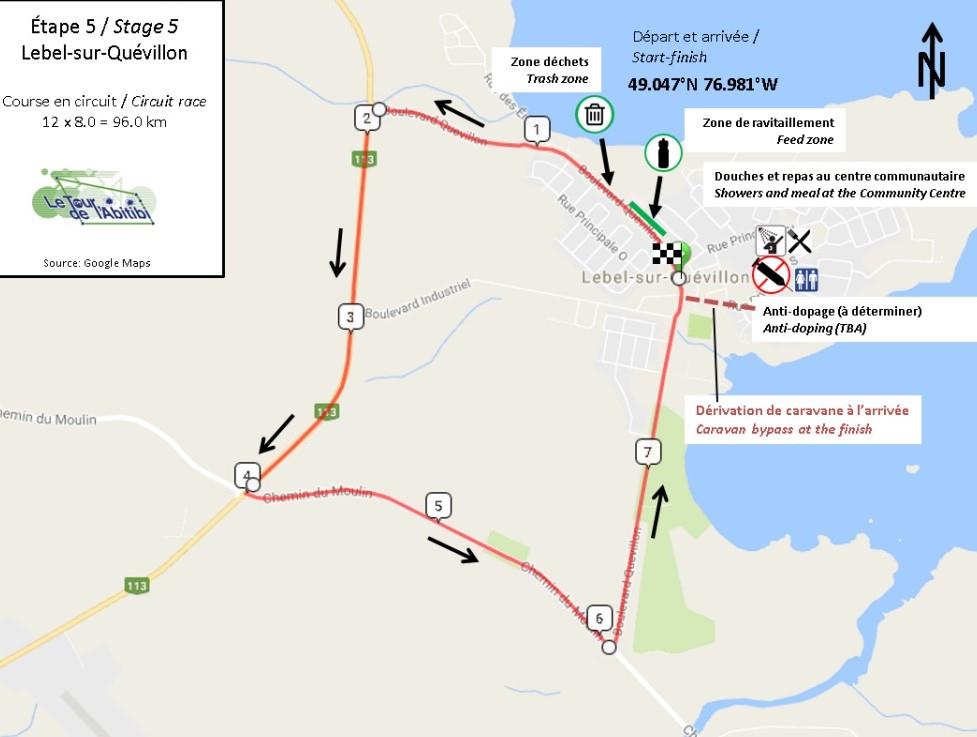 Tour de l'Abitibi entraves à la circulation à LebelsurQuévillon