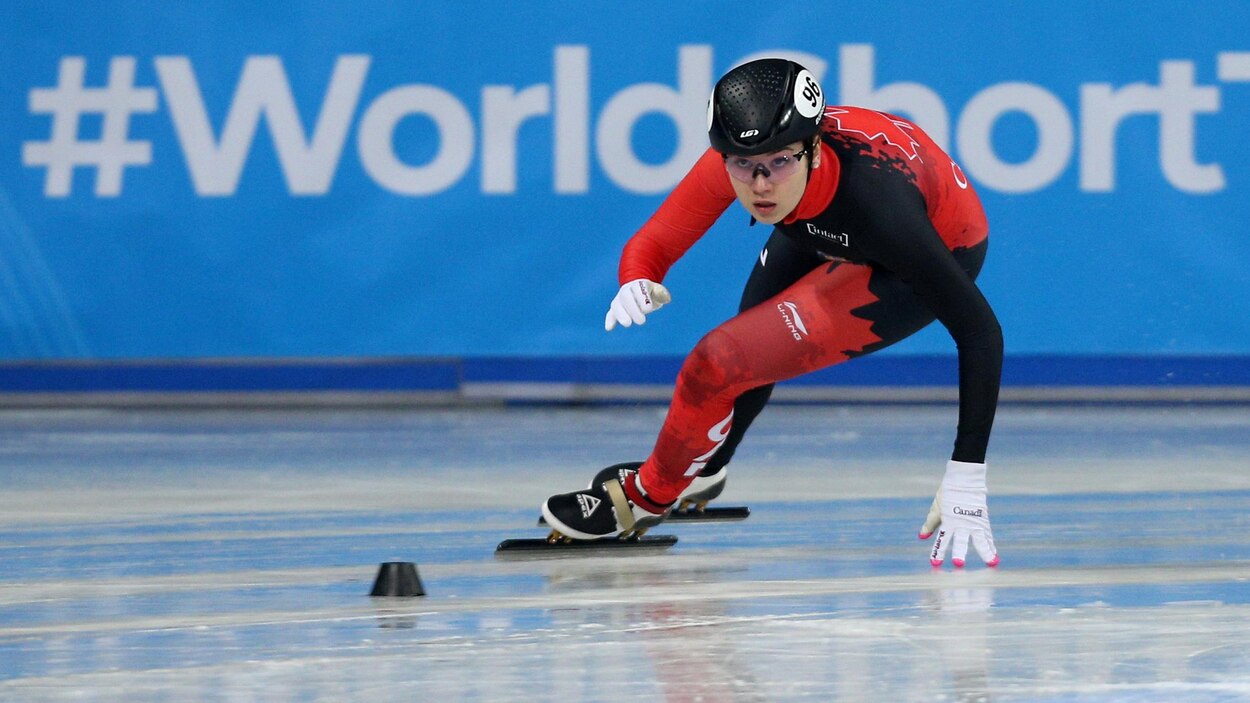Courtney Sarault et Félix Roussel sur le podium à Dresde | Radio-Canada
