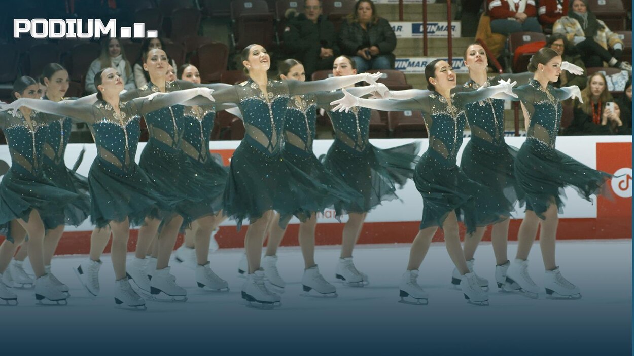 Patinage synchronisé, 32 lames sur la glace