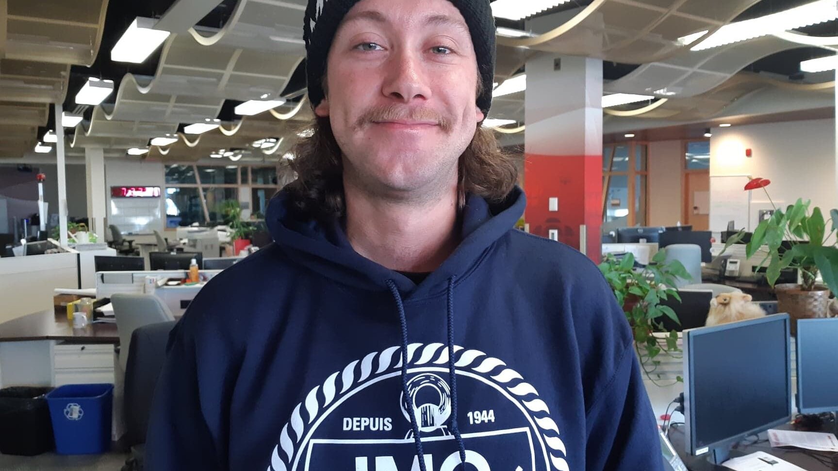 Le cycliste David Boily étudiant à l'Institut maritime du Québec