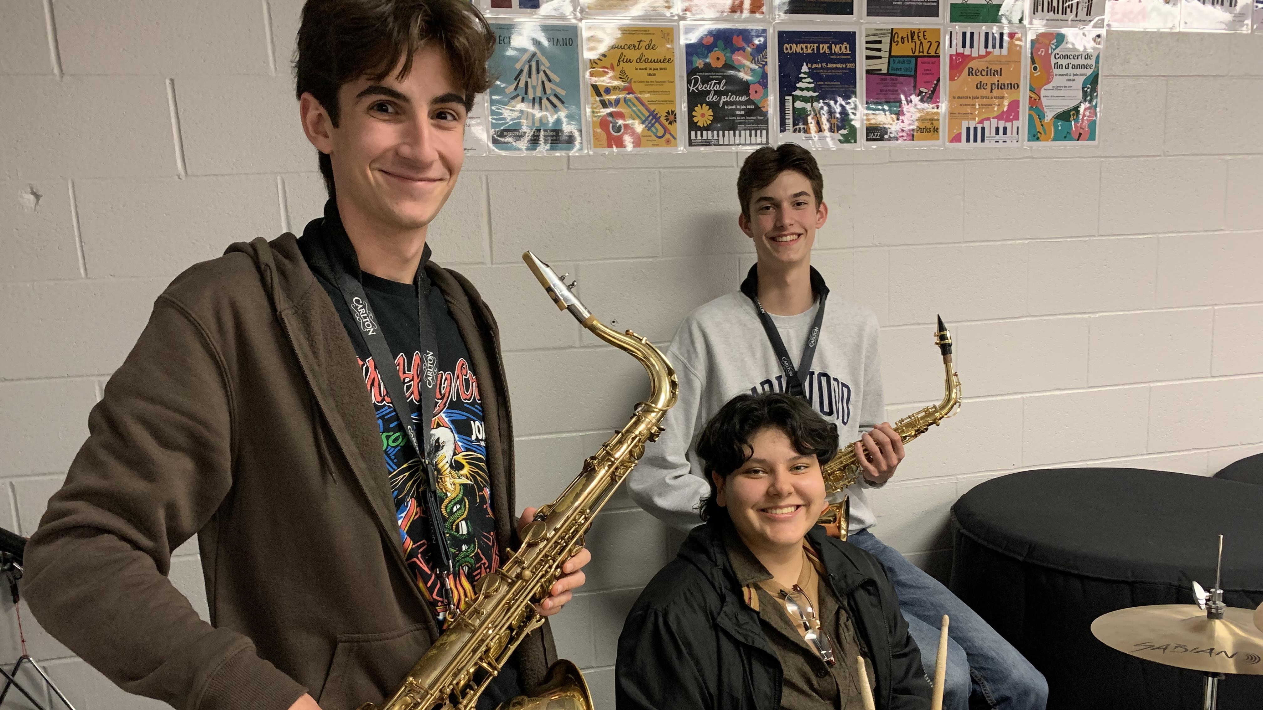 Trois jeunes de L'Essor font partie du Honours High School Jazz Ensemble