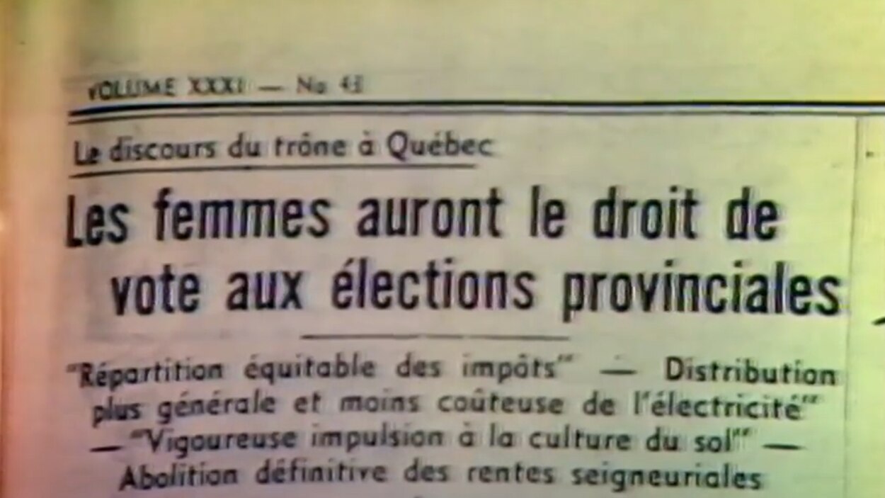 Il Y A 80 Ans Le Quebec Accordait Le Droit De Vote Aux Femmes Radio Canada Ca