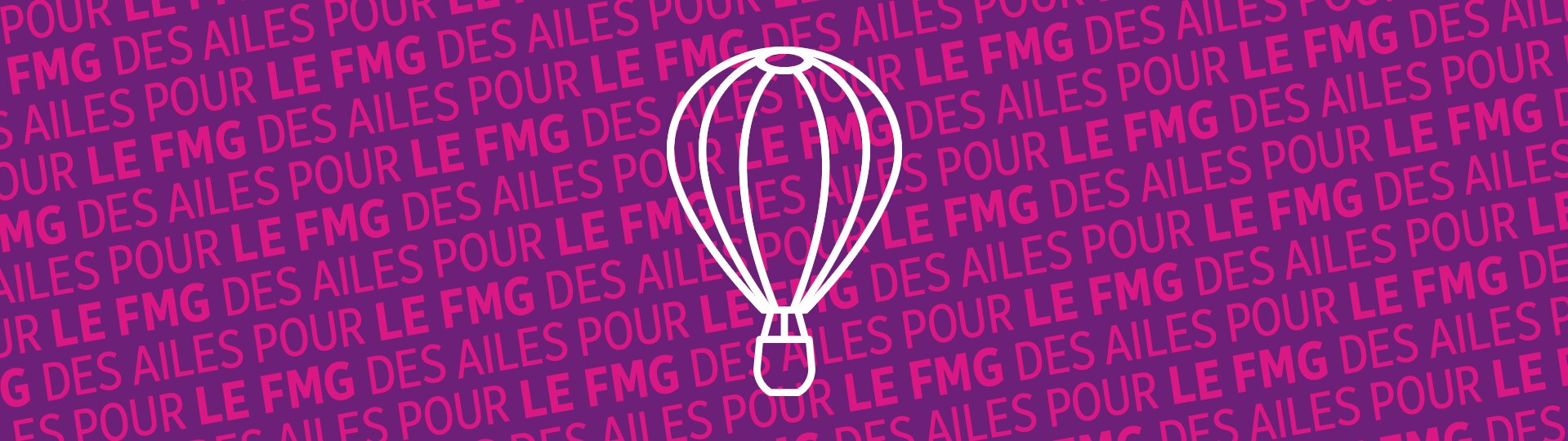 Une montgolfière sur un fond coloré