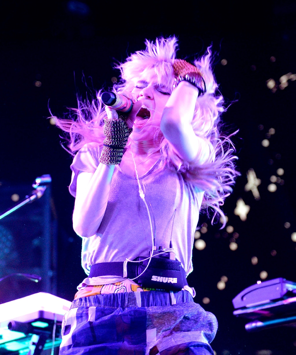 Grimes performs onstage at the 2016 Coachella Valley Music and Arts Festival.