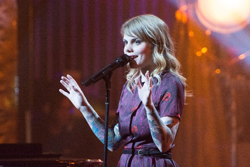 Coeur de pirate performs during FrancoFolies New York: A Tribute to Edith Piaf in New York City, 2013.