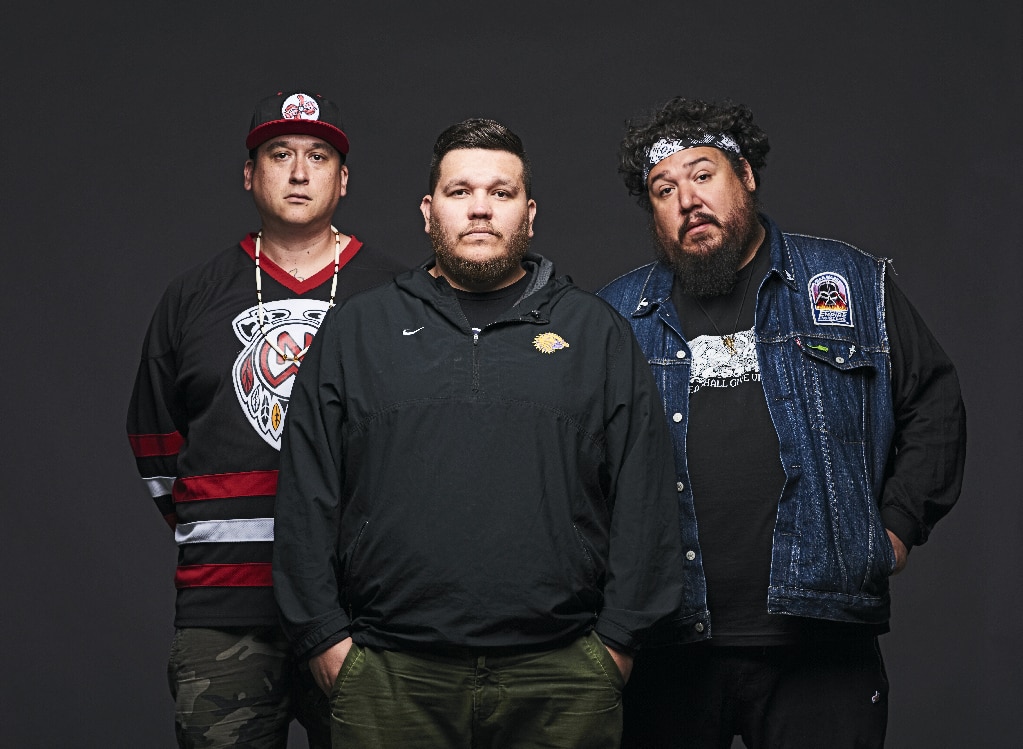 From left to right: DJ NDN, Tim “2oolman” Hill and Bear Witness, a.k.a. A Tribe Called Red.