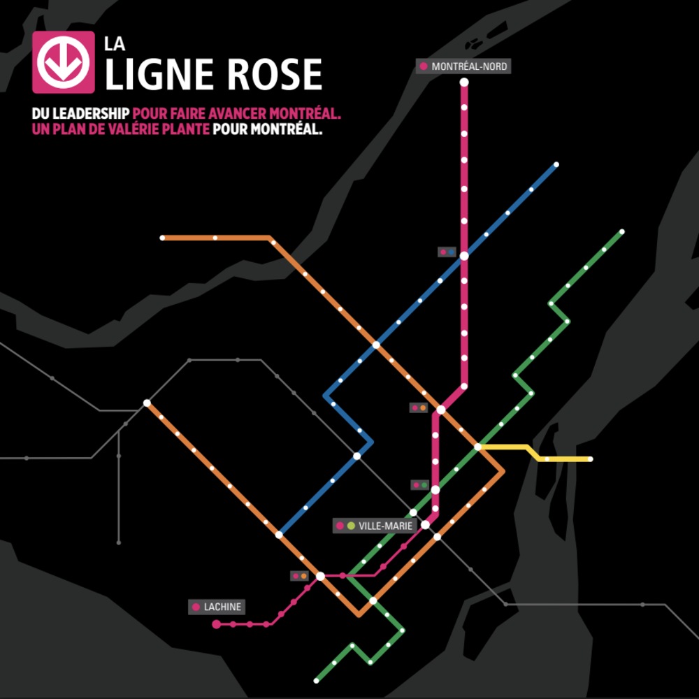 Projet Montréal chiffre son projet de ligne rose à 5,9 milliards de