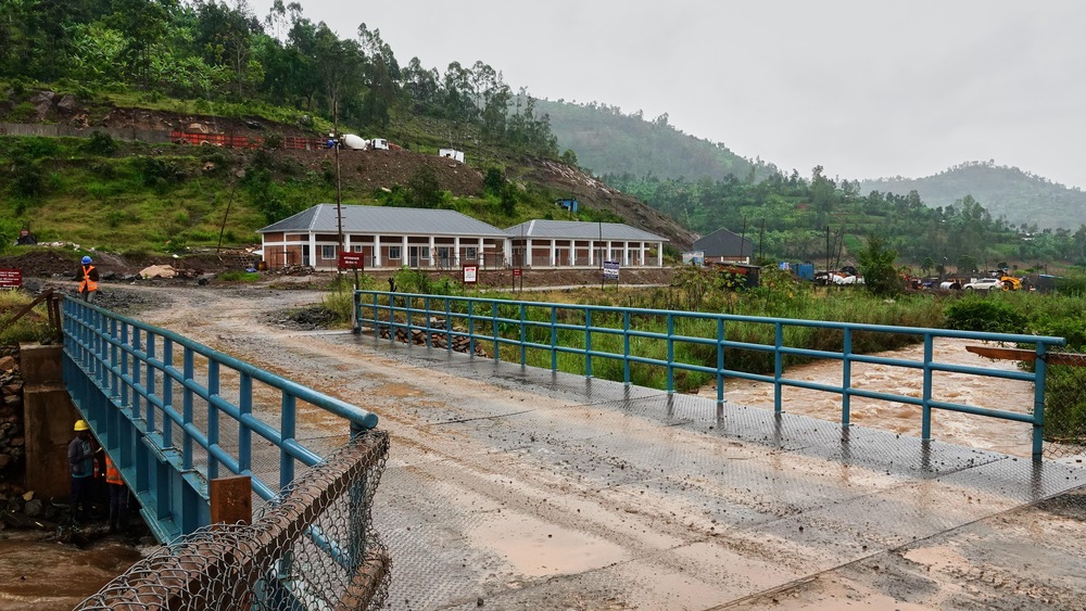 Un barrage en construction sur la rivière Mukungwa