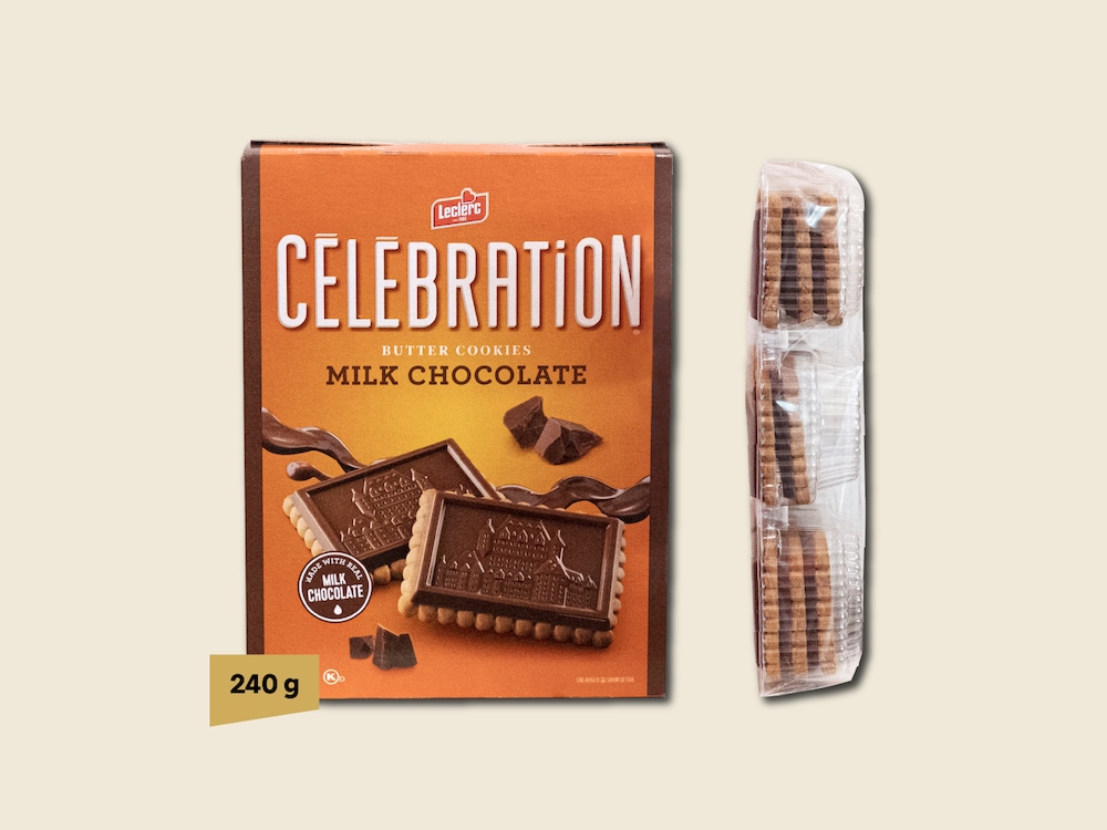 Des biscuits de marque Célébration.